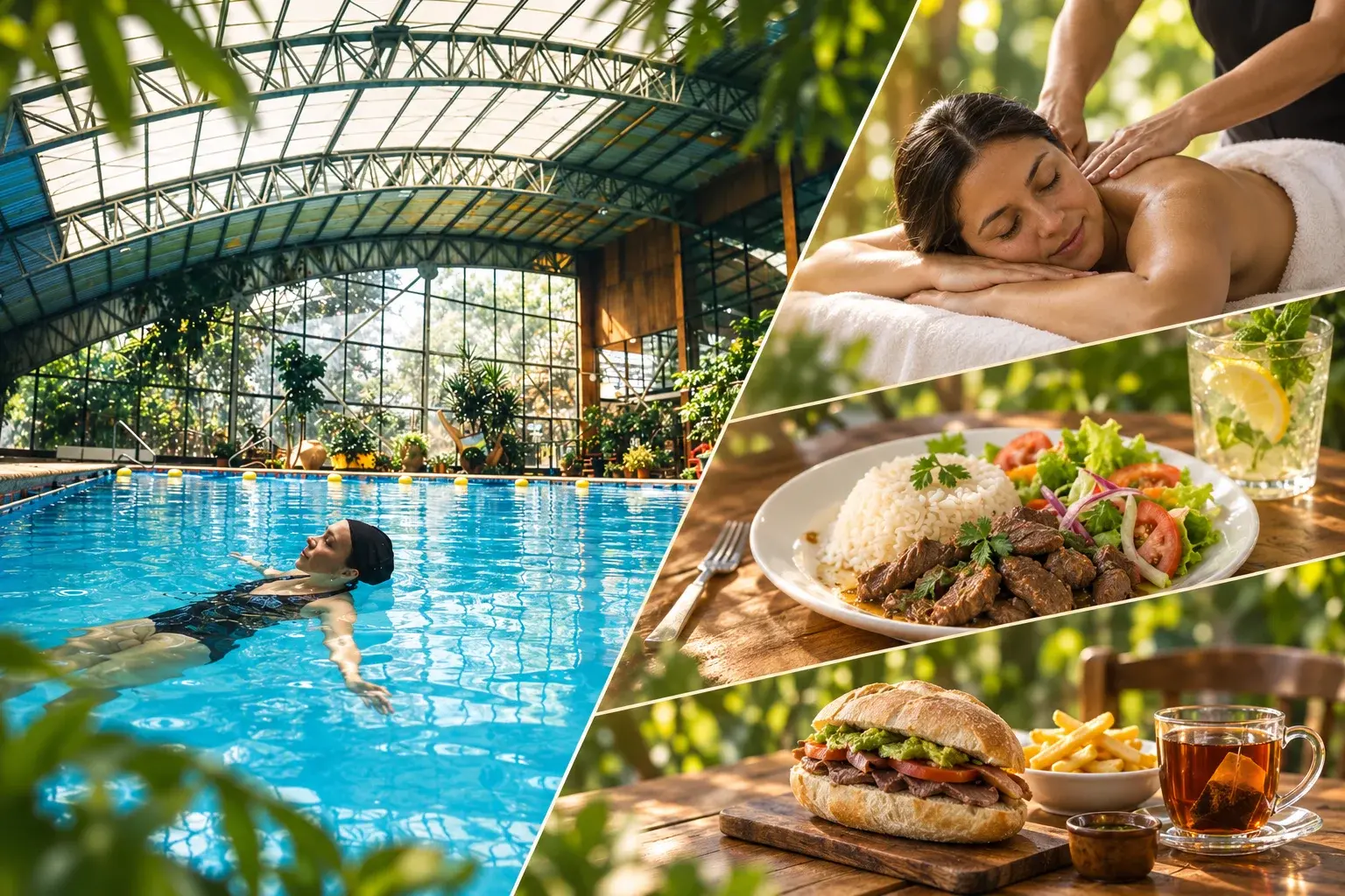 Piscina temperada, masaje y gastronomía del Día de Relajo en Ainahue